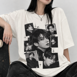 INICIO retrato streetwear com colagem monocromática